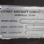 1984 Mooney M20K 231 Special Edition - Aircraft Identification Plate